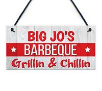 RED OCEAN Personalised Barbecue BBQ Grill Patio Garden Gift Hanging Plaque Party Sign