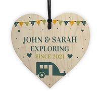 RED OCEAN Personalised Caravan Sign Hanging Door Plaque Retirement Gift Caravan Home Decor
