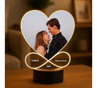 RED OCEAN Personalised Couple For Boyfriend Girlfriend Frame Picture With LED Light For Anniversary Birthday Women Men Her Him Husband Wife Keepsake