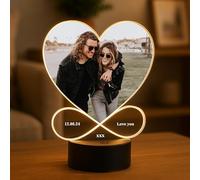 RED OCEAN Personalised for Boyfriend Girlfriend Frame Picture with LED Light for Anniversary Birthday Women Men Her Him Husband Wife Keepsake