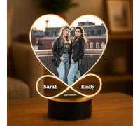 Red Ocean Personalised Friendship Plaque Birthday For Best Friend Bestie Photo Frame with LED Light for Friend Besties Friendship Women Keepsake