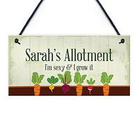 RED OCEAN Personalised Funny Allotment Sign Gift For Gardener Garden Shed Greenhouse Sign