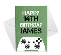 RED OCEAN Personalised Gamer Birthday Card For Son Brother Grandson Nephew Personalised Card For Boys