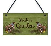 RED OCEAN Personalised Garden Shed Summerhouse Bird Sign New Home For Her