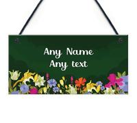 Red Ocean Personalised Garden Signs and Plaques for Outside Garden Signs Welcome Sign Door Hanging Wall Sign Yard Signs Gardening Gifts Summerhouse Sign
