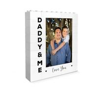 Red Ocean Personalised Gift For Daddy For Birthday Christmas Daddy And Me Building Block Photo Plaque Gift From Daughter Son Love Keepsake