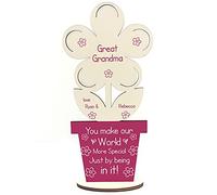 RED OCEAN Personalised Gift For Great Grandma Birthday Mothers Day Flower Grandparent Gift