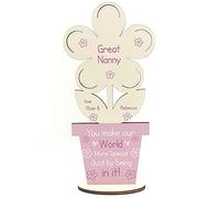 RED OCEAN Personalised Gift For Great Nanny Birthday Mothers Day Flower Grandparent Gift