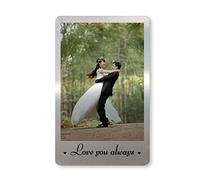 RED OCEAN Personalised Gift for Husband Wife Boyfriend Girlfriend Metal Wallet Insert Card Keepsake