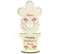 RED OCEAN Personalised Gift For Mum On Mothers Day Wooden Flower Daughter Son Gift
