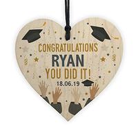RED OCEAN PERSONALISED Graduation Congratulations Wooden Heart Graduate Gift For Daughter Son Friend
