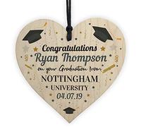 RED OCEAN PERSONALISED Graduation Graduate Gift Novelty Wooden Heart Leaving Gift Congratulations Present