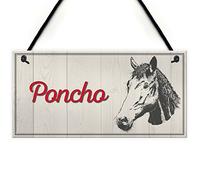 RED OCEAN Personalised Horse Pony Name Plate Stable Door Hanging Plaque Custom Barn Sign