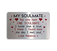 Red Ocean Personalised Metal Wallet Card Gift for Valentines Day or Anniversary Novelty Gifts for Him Gifts for Boyfriend Girlfriend