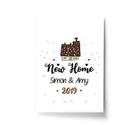 RED OCEAN Personalised New Home Gift Unique Moving Gift Print House Warming Present (With Frame) (A4 Print Only - PERSONALISED Home New)
