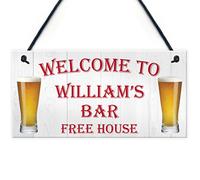 RED OCEAN Personalised Pub Bar Man Cave Hanging Sign Garden Shed BBQ Home Brewery Gift