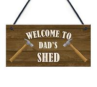 RED OCEAN PERSONALISED Shed Sign Wood Effect Man Cave Tool Shed Sign Gift For Men