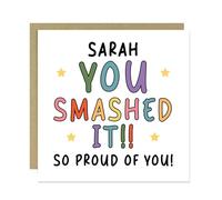 RED OCEAN Personalised So Proud of You Card Passed GCSEs A- Levels Results Day Congratulations Card For Son Daughter Grandson Granddaughter