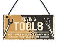 RED OCEAN PERSONALISED Tool Sign Gift For Men Shed Garage Man Cave Sign Gift For Him