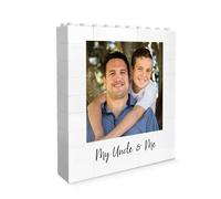 Red Ocean Personalised Uncle& Me Brick Photo Block, Gift for Uncle, Building Block, Puzzle Gift, For Him, Fathers Day, Birthday, From Nephew Niece