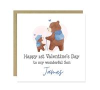 RED OCEAN Personalised Valentines Card For Son, Son Valentines Card, Valentines Day Card Son, First Valentines Day To My Son Card, Card For Valentines, Card For Son, Card For Boys
