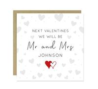 RED OCEAN Personalised Valentines Day Cards Fiance, Next Valentines Mr & Mrs Card, Last Valentines Before Married Card, Fiancee Valentine Card, Card For Boyfriend, Card For Girlfriend, Card For Her