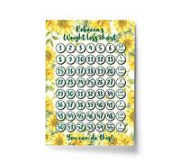 Red Ocean Personalised Weight Loss Chart A4 Diet Journey Goal Weight Tracker Friendship Gift Mark Off Print Chart For Men Women