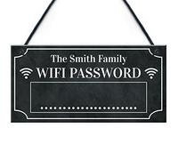 Red Ocean PERSONALISED Wifi Password Hanging Home Plaque House Warming Gift Decor