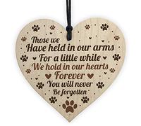 RED OCEAN Pet Memorials Cat Pet Memorials Dog Wooden Heart Remembrance Grave Plaque Keepsake Gift
