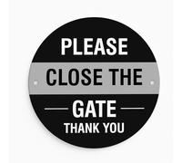 Red Ocean Please Close the Gate Sign, Beware of the Dog Sign, Indoor and Outdoor Use, Gate, Yard, Garden, Fence Door Wall Warning For Home