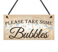 Red Ocean Please Take Some Bubbles Hanging Cute Wedding Table Plaque Decoration Gift Sign