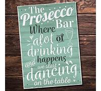 RED OCEAN Prosecco Bar Hanging Plaque BBQ Party Funny Alcohol Pub Bar Sign Best Friend Birthday Gift