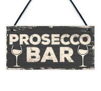 Red Ocean Prosecco Bar Vintage Rustic Hanging Plaque Home Bar Pub Man Cave Garden Sign