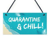Red Ocean Quarantine Sign Hanging Sign Man Cave Bar Sign Home Decor Funny Gift