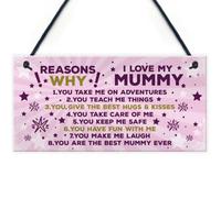 Red Ocean Reasons Why I Love My Mummy Birthday Gift Mummy Birthday Card Mothers Day Gift Plaque Mother And Daughter Gifts