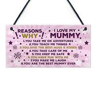 RED OCEAN Reasons Why I Love My Mummy Birthday Gift Mummy Birthday Card Plaque Mother And Daughter Gifts