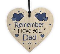 Red Ocean Remember I Love You Dad Wood Heart Gift For Fathers Day Birthday Keepsake