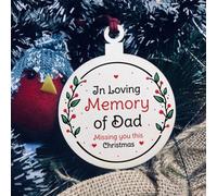 Red Ocean Rememberance Christmas Decoration For Mum In Memory Dad Memorial Gift
