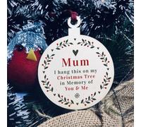 Red Ocean Rememberance Christmas Tree Bauble For Mum Wood Ornament Bauble