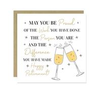 Red Ocean Retirement Card 145x145mm With Kraft Envelope Happy Retirement Cards For Friend Colleague Teacher Congratulations Greetings Cards