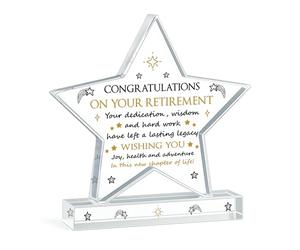 Red Ocean Retirement Gifts for Women Men Unique Acrylic Star Plaque Happy Retirement Gifts For Mum Dad Nan Grandad Colleagues Teacher Friend Nurse Coworkers