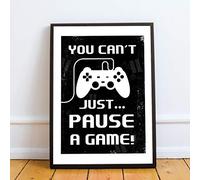 RED OCEAN Retro Gaming Print Framed Funny Gamer Gift Boys Bedroom Decor Gift For Son