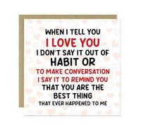 RED OCEAN Romantic Card For Valentines Day Anniversary Best Thing Ever Happened To Me Card For Husband Wife Boyfriend Girlfriend Greetings Card With Envelope Card For Partner For Him Her