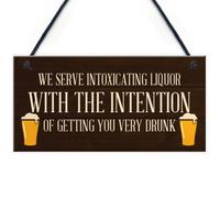 Red Ocean Rude Bar Sign Hanging Funny Garage Pub Shed Man Cave Garden Sign Gift