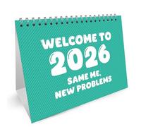 RED OCEAN Sarcastic 2026 Desk Calendar Flipbook Spiral Bound Novelty Calendar For Colleagues Secret Santa Desk Accessories Office Planner Month To View Funny Quotes