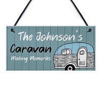 RED OCEAN Shabby Chic CARAVAN SIGN Personalised Door Sign Caravan Accessories Decor