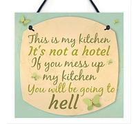 RED OCEAN Shabby Chic Humorous This Is My Kitchen Plaque Kitchen Sign Vintage/Retro Wall Gifts