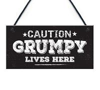 RED OCEAN Shed Man Cave Signs Grumpy House Door Plaque Garden SummerHouse Sign Gifts For Dad