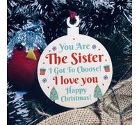 Red Ocean Sister Christmas Gift Sister I Got To Choose Bauble Best Friend Gift Friendship Gift
