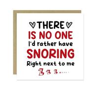 RED OCEAN Snoring Right Next To Me, Funny Anniversary Card, Joke Birthday Card, Valentines Day For Husband Wife Boyfriend Girlfriend, Anniversary For Partner, Banter Cards